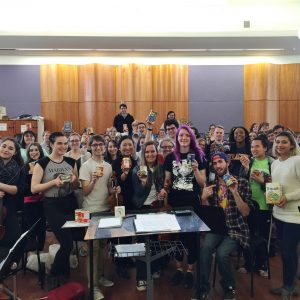 Symphony Orchestra with Food Donations