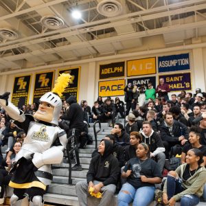 Saint Rose Black Out Game - Basketball Crowd with Fear the Knight