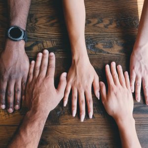 photos of hands with different skin tones