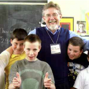 Dr. Mark Ylvisaker, Saint Rose CSD professor with children